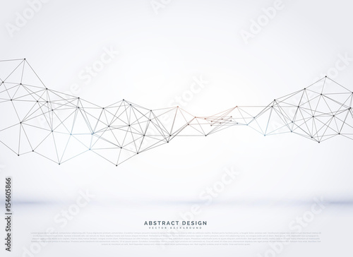 vector polygonal abstract network wireframe background