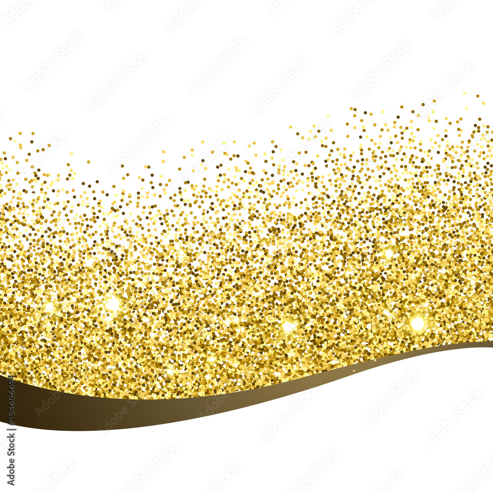 golden glitter background design vectir