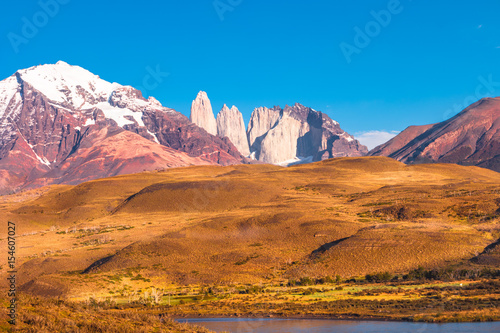 Peaks of Torres del Paine  National Park  Patagonia