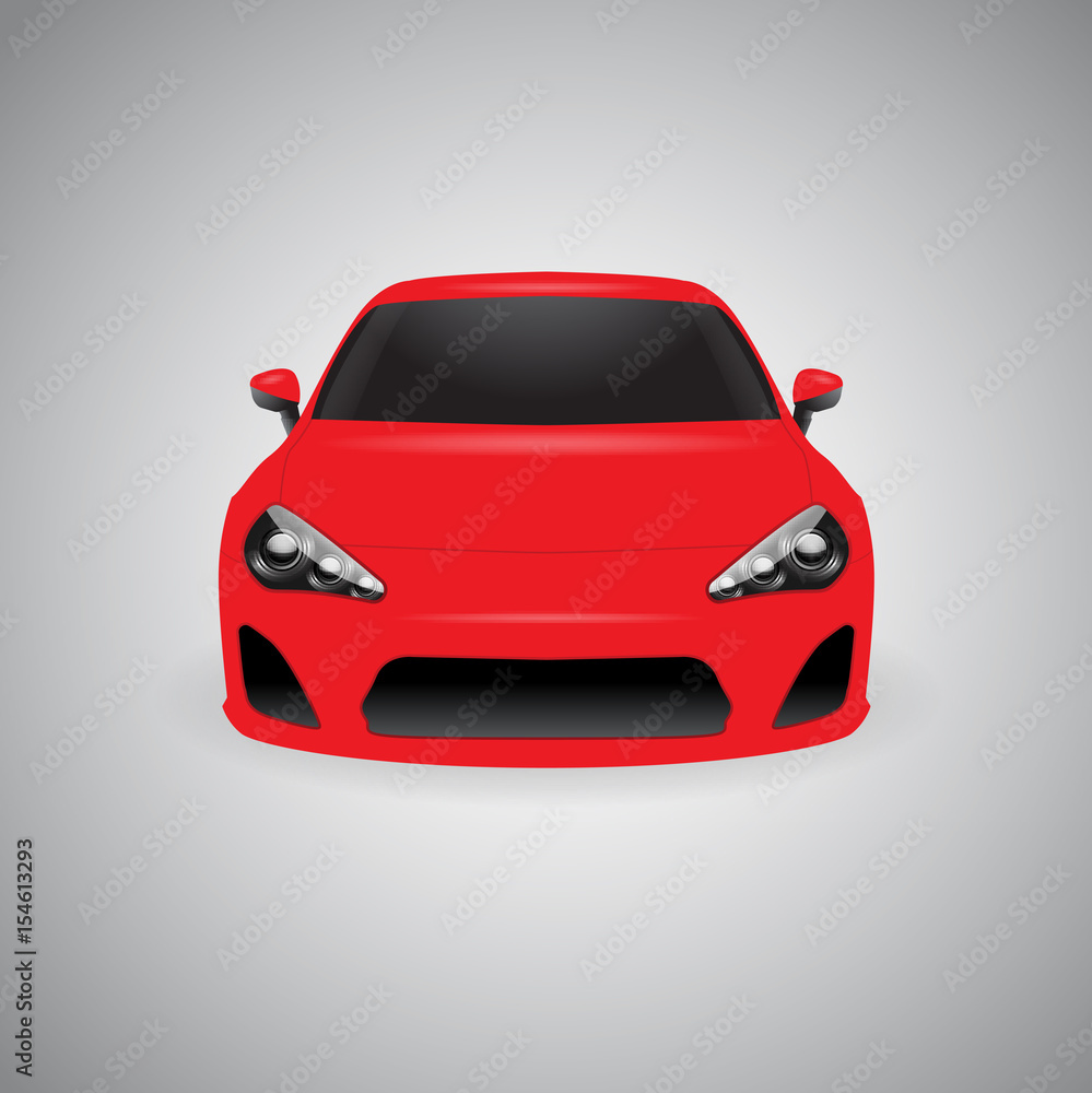 Vector red glossy sport car