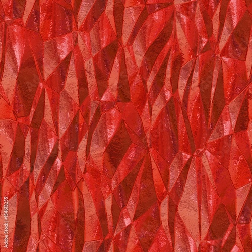 polygon seamless pattern background in hot red color