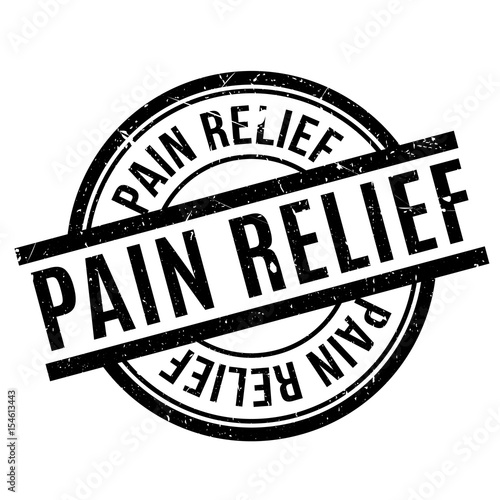 Pain Relief rubber stamp. Grunge design with dust scratches. Effects can be easily removed for a clean, crisp look. Color is easily changed.