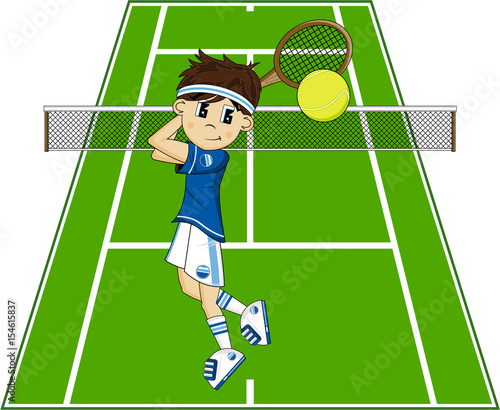 Cartoon Tennis Player