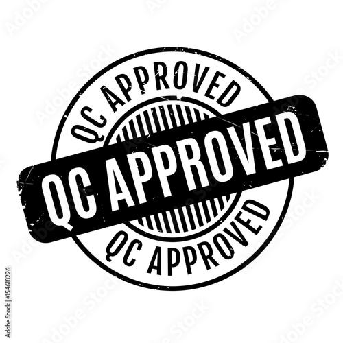 Qc Approved rubber stamp. Grunge design with dust scratches. Effects can be easily removed for a clean, crisp look. Color is easily changed.