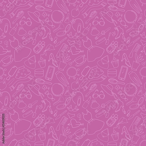Girl's pink seamless background