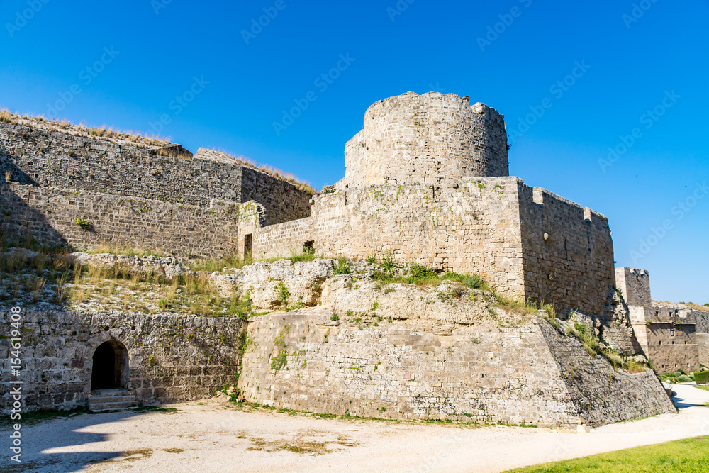 Astonishing walls of Rhodes old town, Rhodes island, Greece