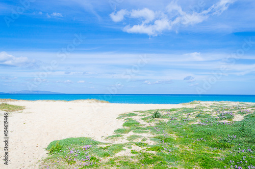 White shore in Fiume Santo beach