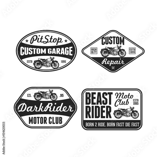 Vintage Retro Classic Old Motorcycle Logo Badge Label
