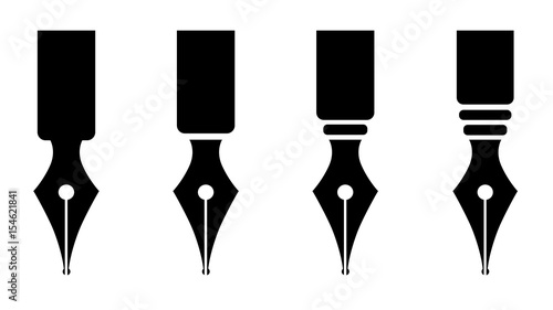 Set of Pens isolated on white background