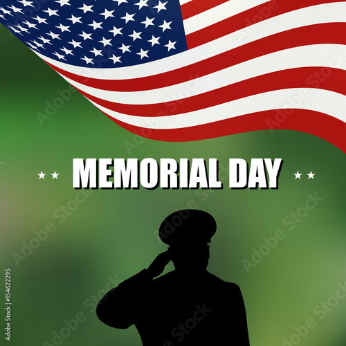 Happy Memorial Day USA flag background