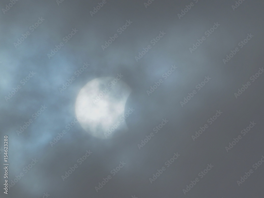 The clouds in the sky-a solar eclipse in March 2015 The clouds in the sky-a solar eclipse in March 2015