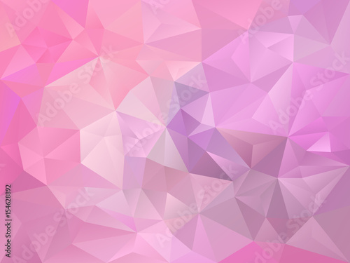 vector abstract irregular polygon background with a triangle pattern in pastel baby pink and violet color