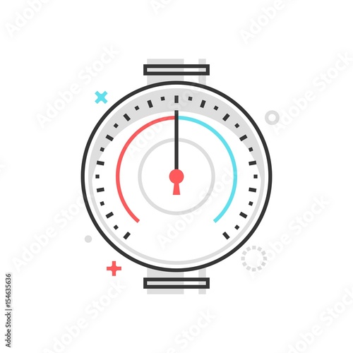 Color box icon, pressure meter illustration, icon