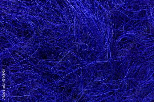 Blue felted wool texture close-up