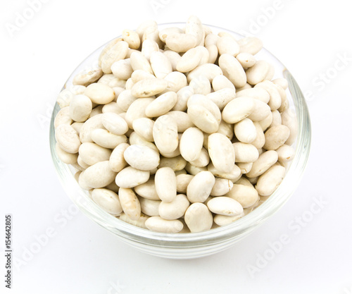 white beans cup isolated