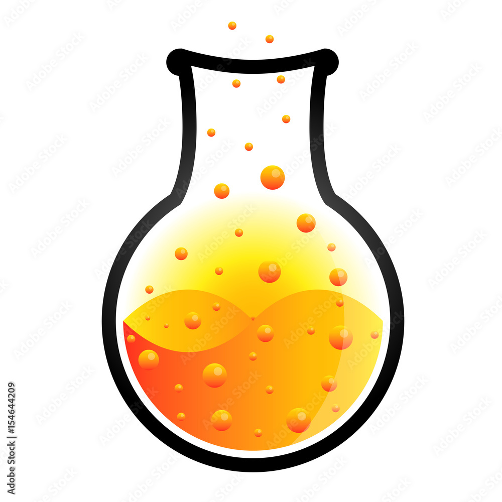 Chemical flask with solution Chemical flask with solution