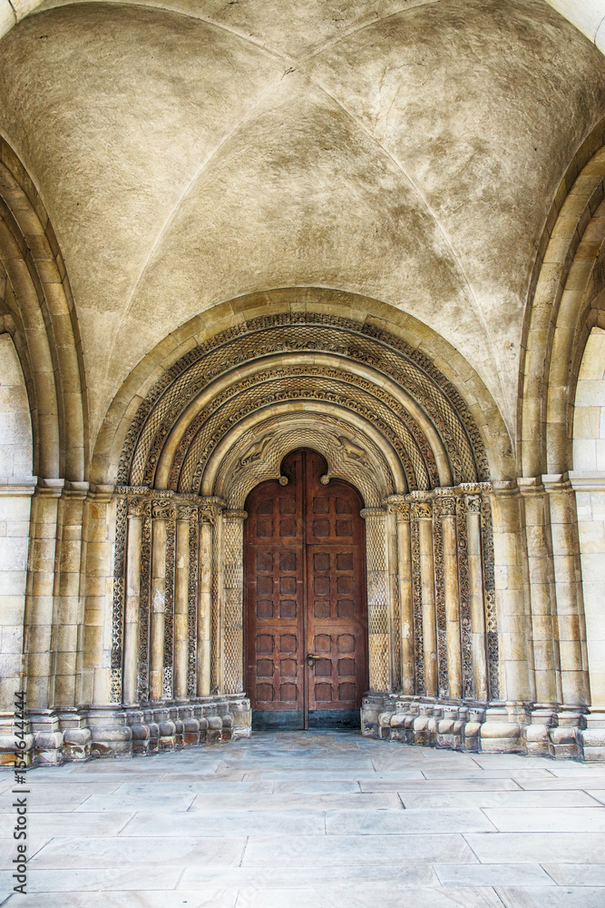 Eingangsportal der Kirche St. Jakobi in Coesfeld, Nordrhein-Westfalen