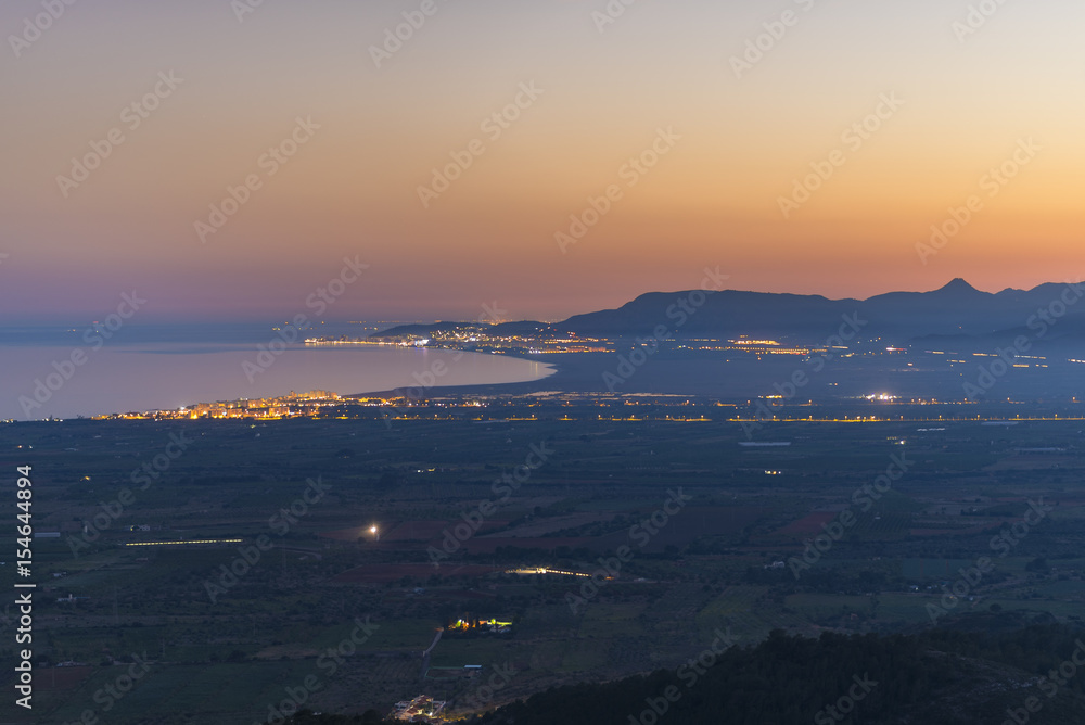 View of Alcocebre, Torreblanca and Oropesa del Mar (Castellon, Spain).