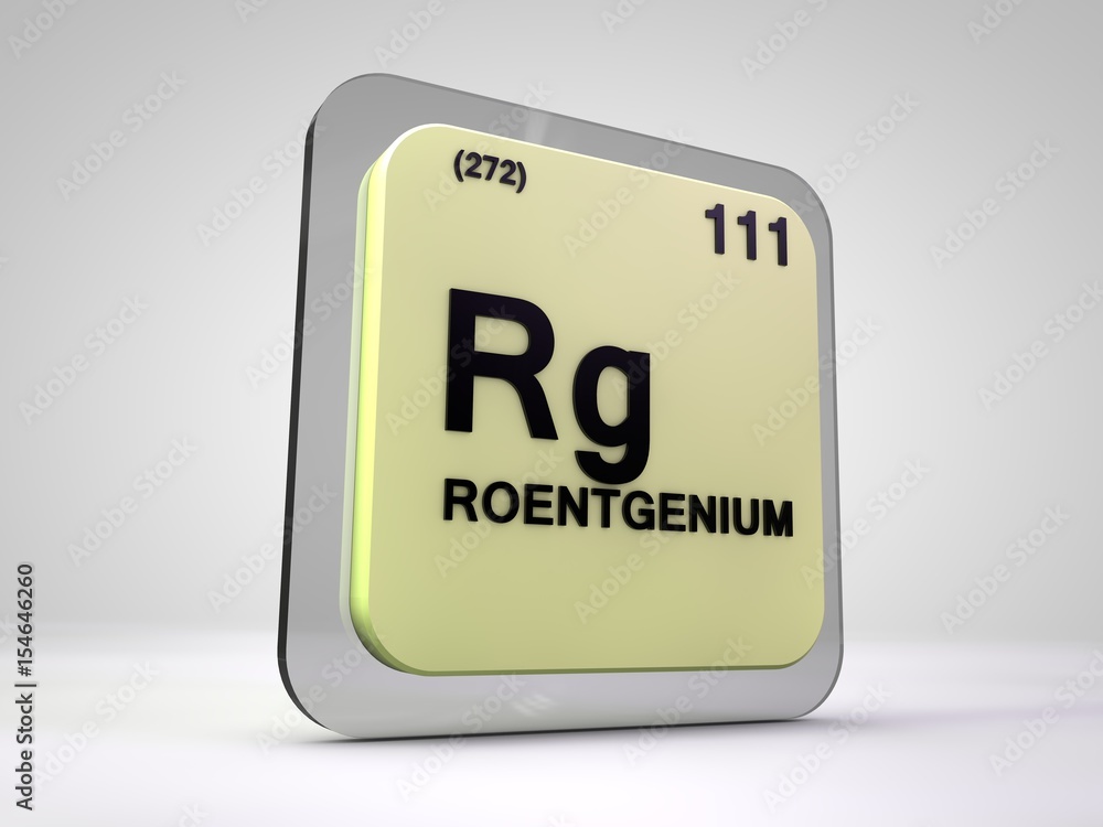 roentgemium - Rg - chemical element periodic table 3d illustration roentgemium - Rg - chemical element periodic table 3d illustration