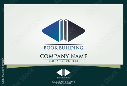 book building vector logo photo