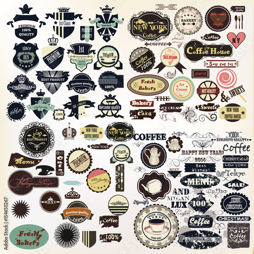 Huge collection of vector labels, badges, logotypes, signatures