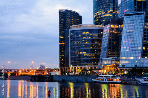 Fototapeta Naklejka Na Ścianę i Meble -  Moscow International Business Center Moscow City at night