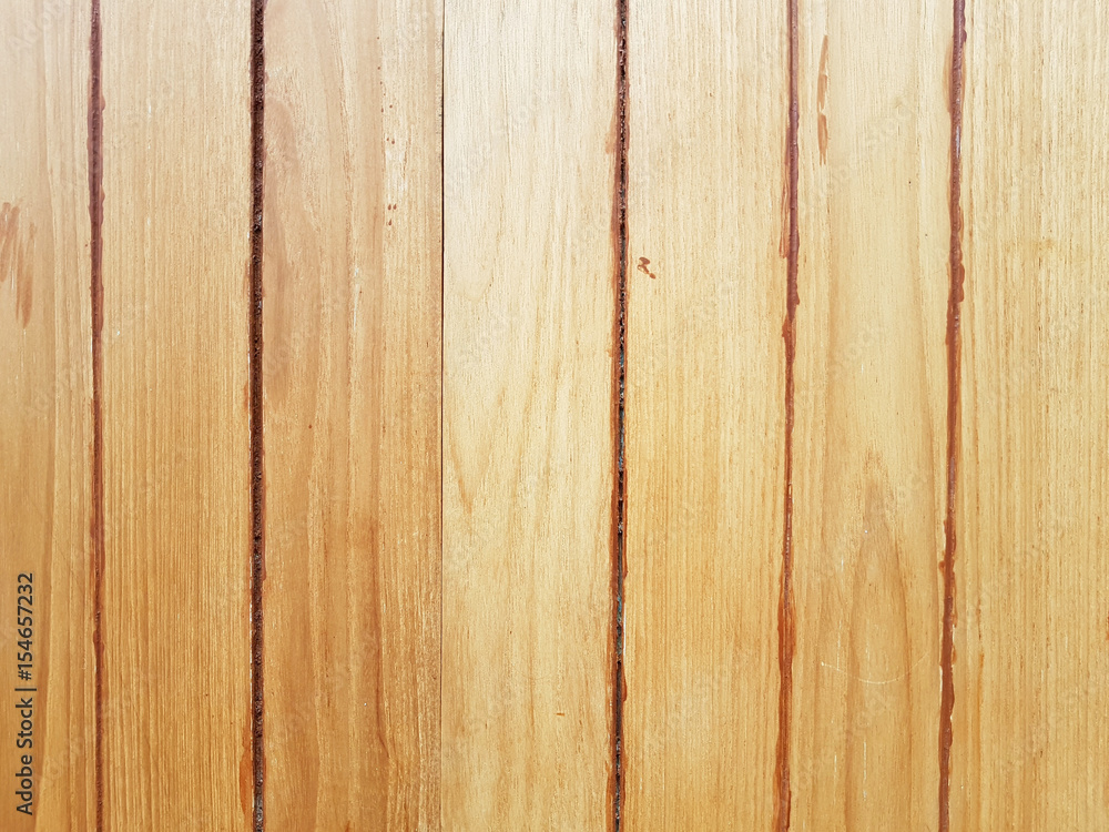 Fototapeta premium vertical old grungy brown wood plank with reflection