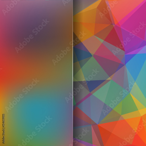 Colorful polygonal vector background. Blur background. Can be used in cover design  book design  website background. Vector illustration