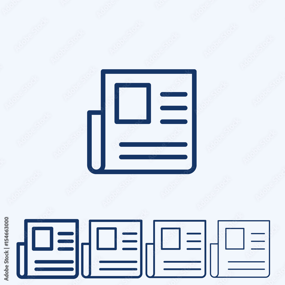News Vector Line Icon News Vector Line Icon