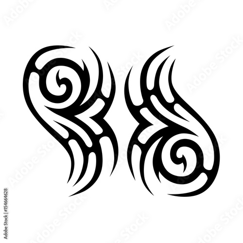 Tattoo tribal vector design. Single sleeve pattern arm. Simple tattoo tribal logo. Tattoo tribal design for men, woman and girl.