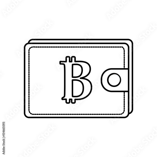 line bitcoin symbon in the wallet to save money photo