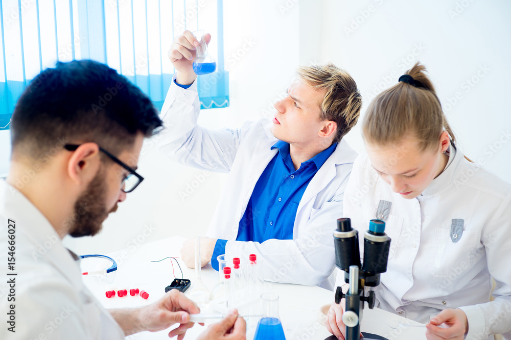 Scientists at laboratory Scientists at laboratory