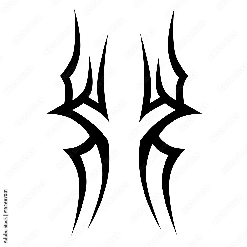 Tattoo Tribal Vector Designs Tribal Tattoos Art Tribal Tattoo Isolated Vector Sketch Of A 3560