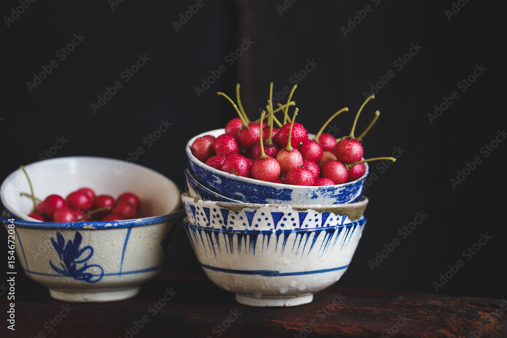 Panama Berry Fruits on the dark background Panama Berry Fruits on the dark background