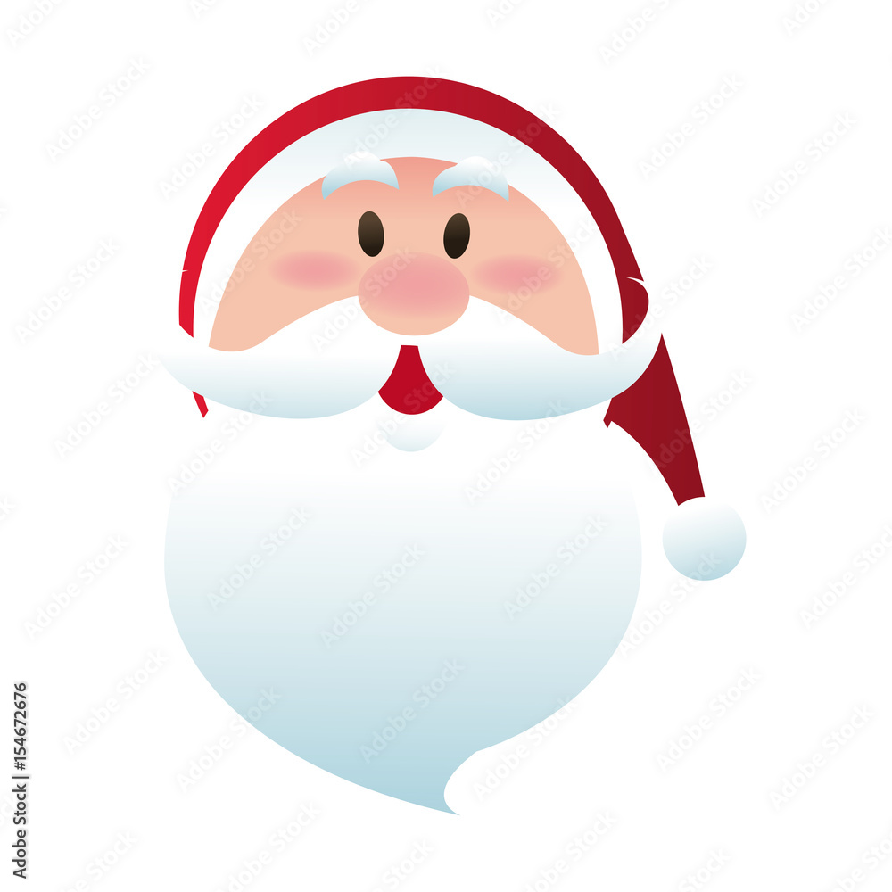 Obraz premium cute christmas santa claus happy celebration cartoon vector illustration