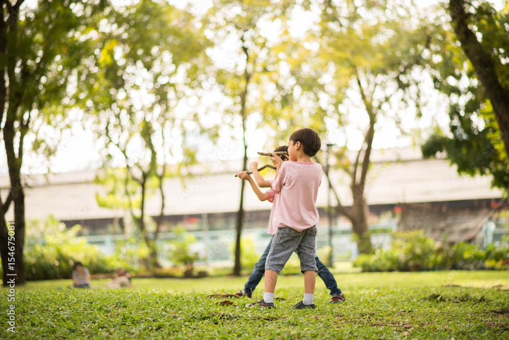 Little boy playing in the park Little boy playing in the park