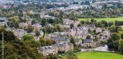 Aerial view of Stirling Old Town, Scotland