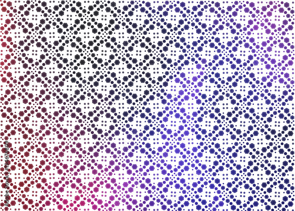 pattern of blue and purple the hexagons on a white background pattern of blue and purple the hexagons on a white background