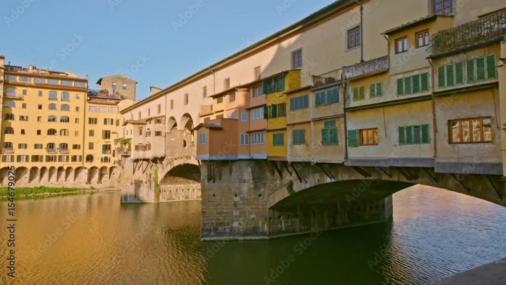 Bridges of Florence over the Arno River at sunset, Italy Bridges of Florence over the Arno River at sunset, Italy