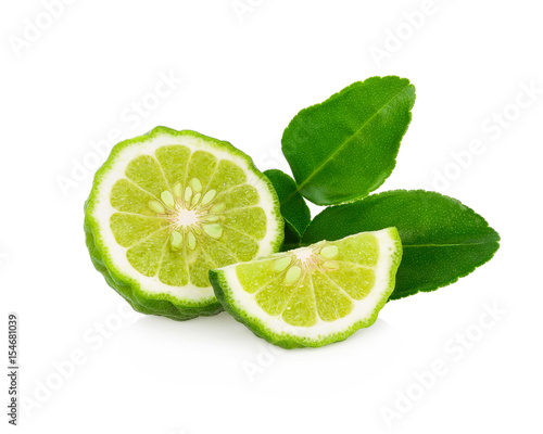 fresh bergamot fruit isolated on white background