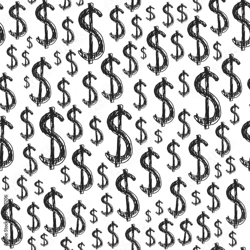 Dollars seamless pattern