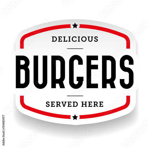 Burger vintage stamp