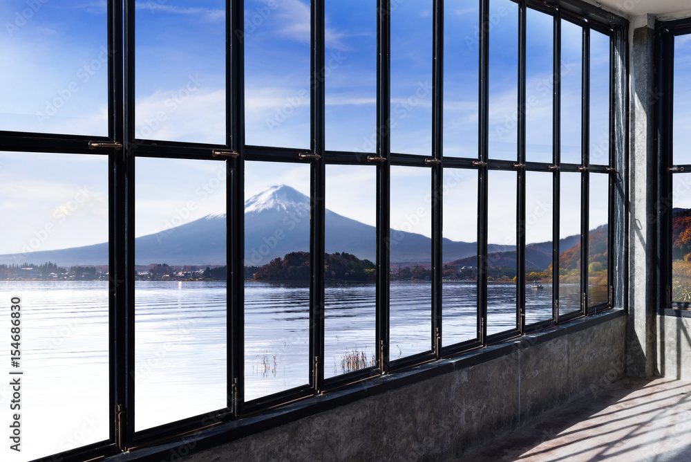fuji mountain and lake kawaguchiko Yamanashi, Japan. the sacred mountain of Fuji and symbolic of Japanese fuji mountain and lake kawaguchiko Yamanashi, Japan. the sacred mountain of Fuji and symbolic of Japanese