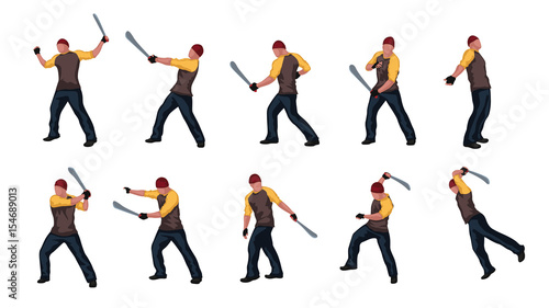 man with machete set 02