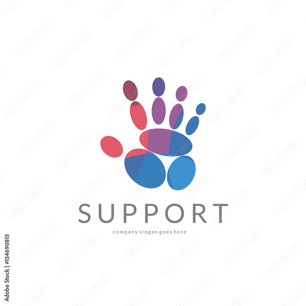 Obraz premium Palm logo. Support logotype 