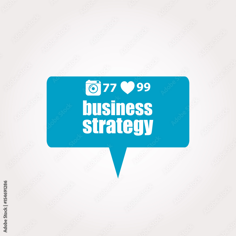 business strategy word. Business concept . Labels with text, heart, camera and counters business strategy word. Business concept . Labels with text, heart, camera and counters