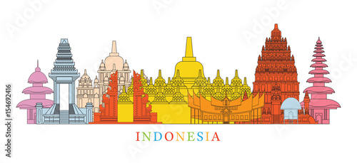 Indonesia Architecture Landmarks Skyline