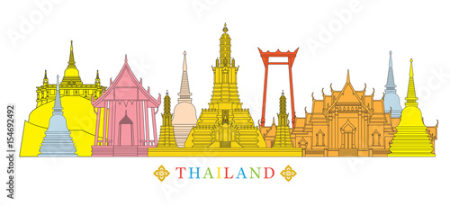 Thailand Architecture Landmarks Skyline
