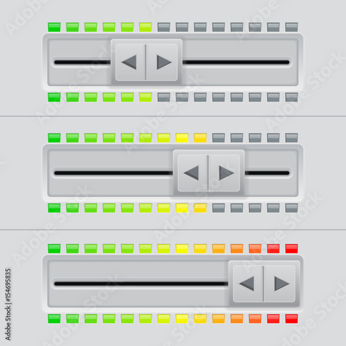 Interface slider. From minimum to maximum level