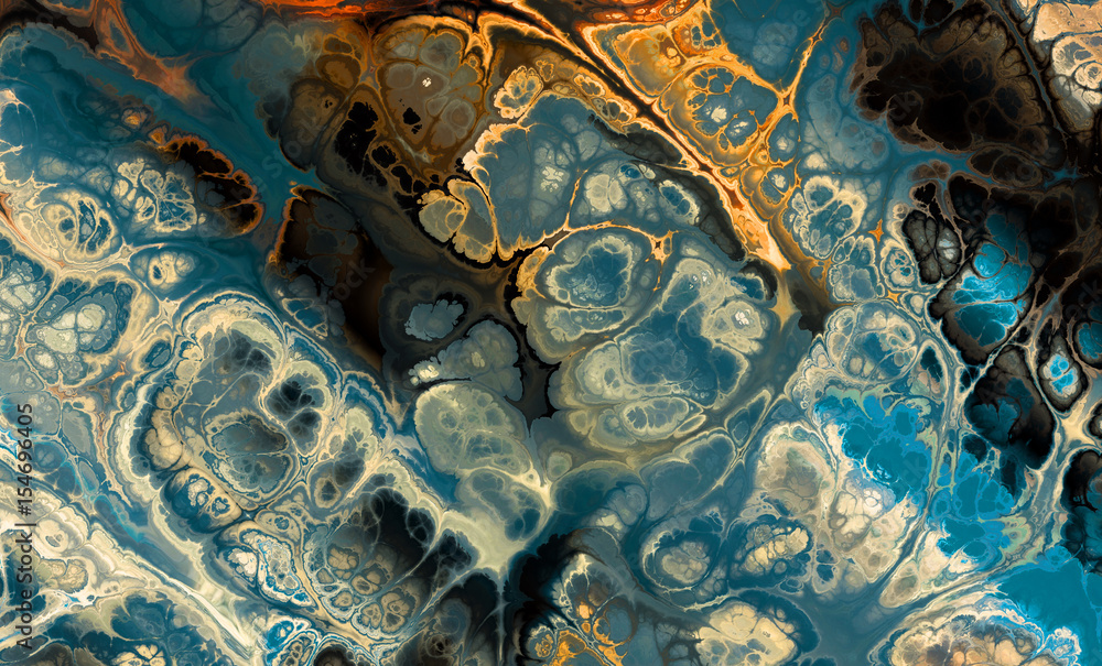 Obraz premium Abstract fractal ornament, digital illustration art work.